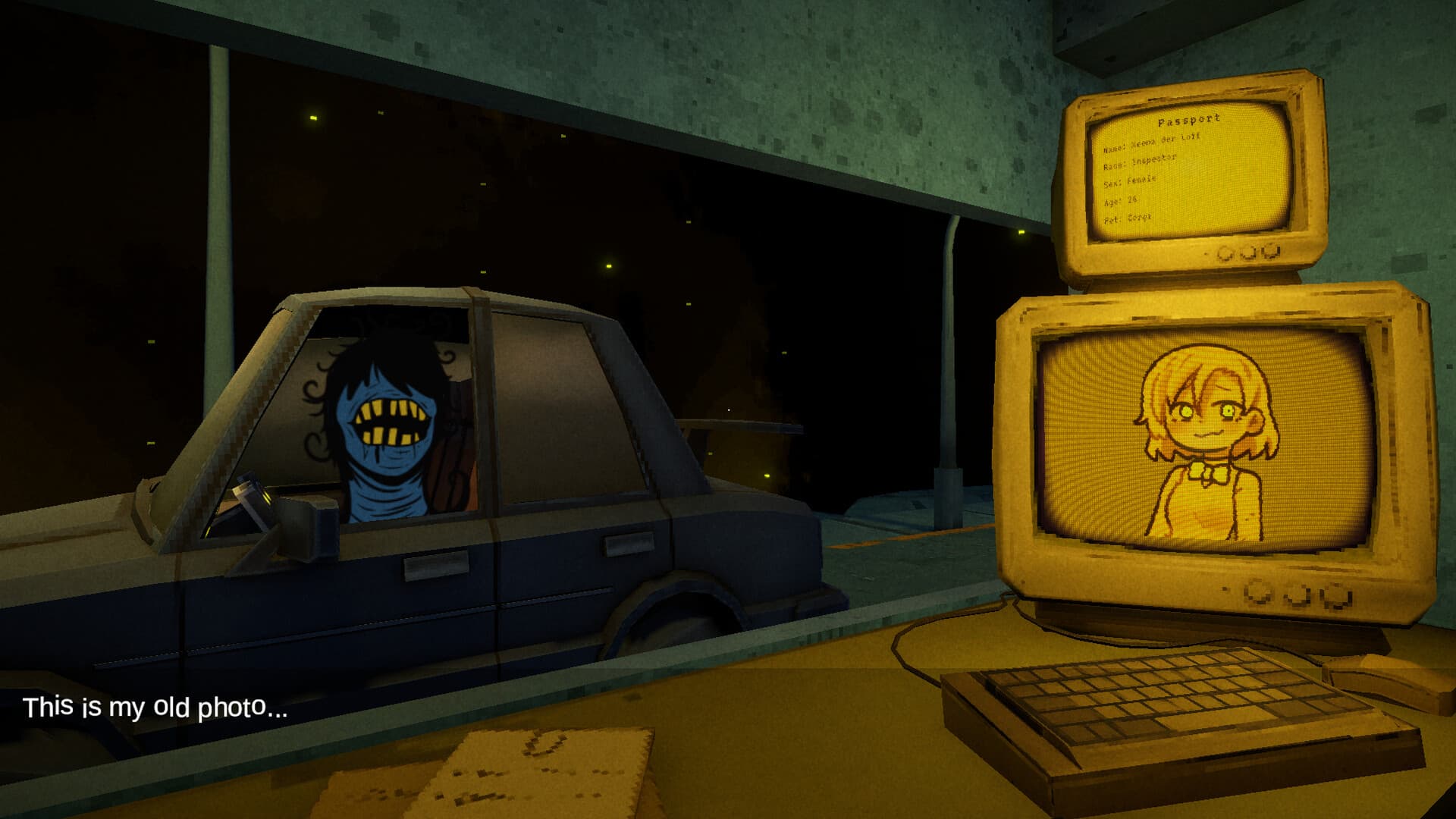 XenoFeels Steam screenshot showing dark customs checkpoint mood